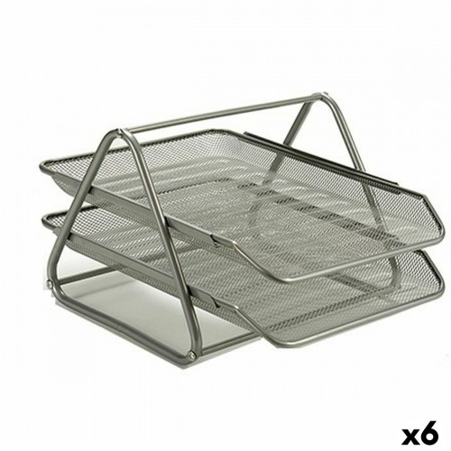 Classification tray Grille Silver Metal 6 Units 35,5 x 27,5 x 21 cm image 1