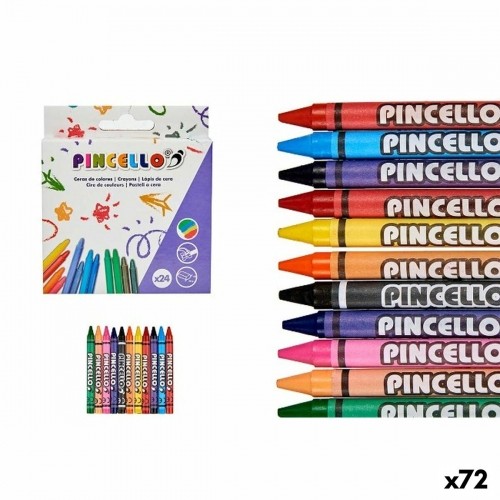 Pincello Krāsainie krītiņi Jumbo Daudzkrāsains Vasks (72 Vienības) image 1