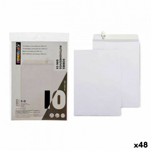 Pincello конверты 229 x 324 mm Белый бумага (48 штук) image 1