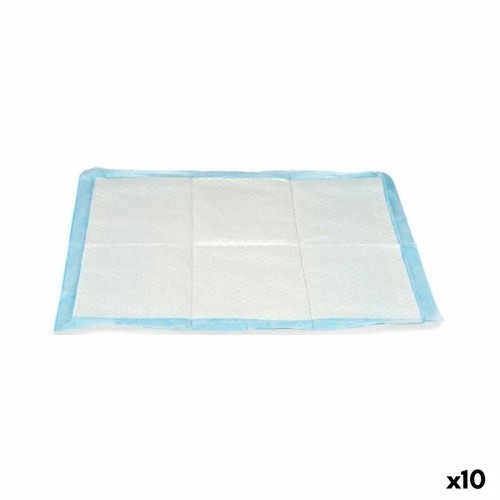 Puppy training pad 60 x 60 cm Blue White Paper Polyethylene (10 Units) image 1