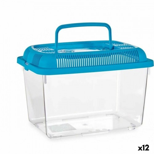 Fish tank With handle Medium Blue Plastic 3 L 17 x 16 x 24 cm (12 Units) image 1