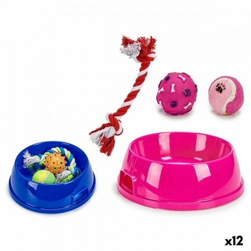 Dog Feeder Set Plastic 25,8 x 7,5 x 25,8 cm (12 Units) image 1