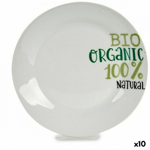 Dessert dish Organic Porcelain 19 x 2 x 19 cm (10 Units) image 1