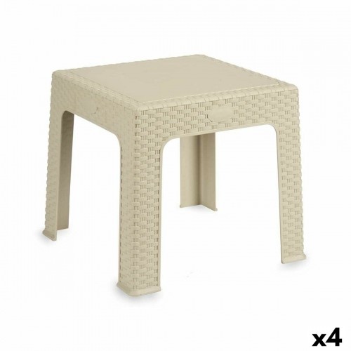 Kipit Bērna galds Rattan Krēmkrāsa Plastmasa 47 x 42,5 x 47 cm (4 gb.) image 1