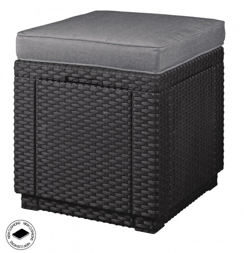 Keter Садовый стул / ящик для хранения Куб с подушкой серый image 1