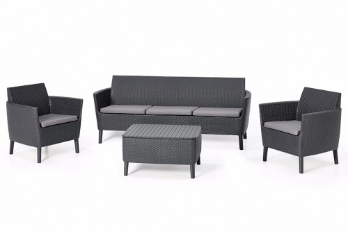 Keter Комплект садовой мебели Salemo 3 Seater Set серый image 1