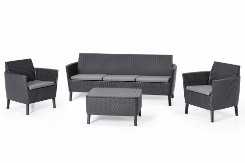 Keter Dārza mēbeļu komplekts Salemo 3 Seater Set pelēks image 1