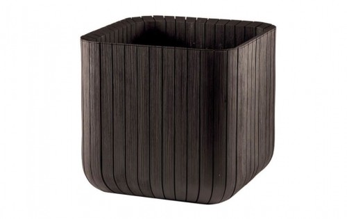 Keter Горшок для цветов Cube Planter S коричневый image 1