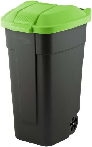 Keter Контейнер для мусора на колесах 110L черный / зеленый image 1