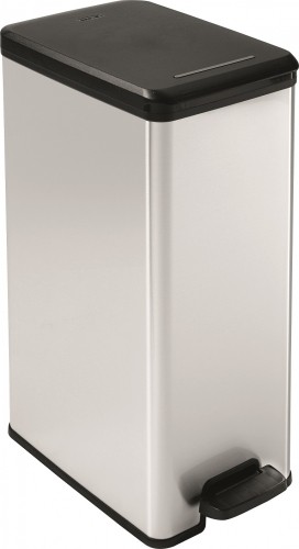 Curver Мусорное ведро с педалью металлизированное Slim Bin 40L silver image 1