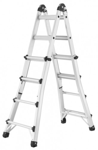 Hailo Многофункциональная лестница M80 / алюминий/ 4x4 ступени image 1