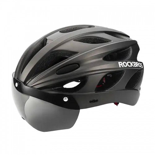 Cycling Helmet with glasses  Rockbros TT-16 (black) image 1
