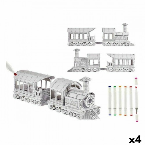 Paper Craft games Train (4 Units) image 1