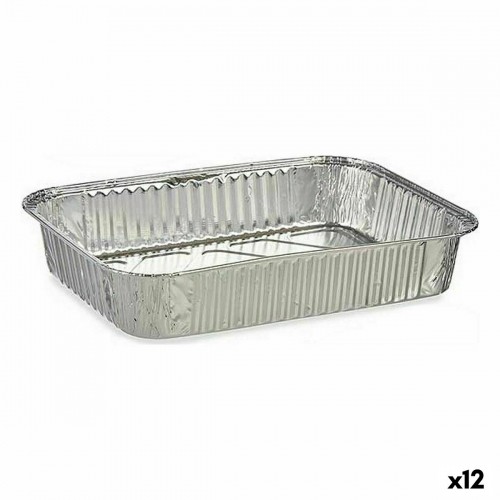 Set of Kitchen Dishes Disposable Aluminium 22 x 15,6 x 4,8 cm (12 Units) image 1