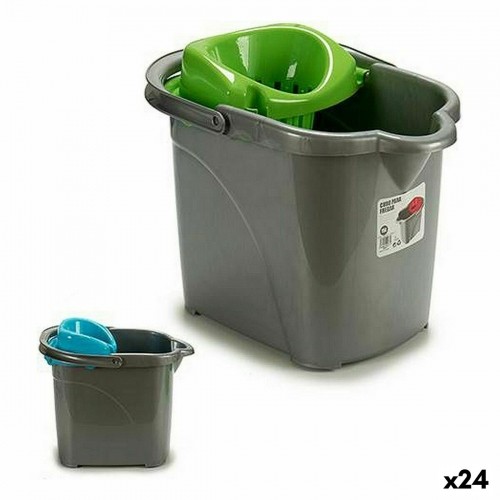 Cleaning bucket With wheels Plastic 15 L 31 x 31 x 41 cm (24 Units) image 1