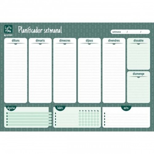 Weekly Planner Grafoplas Green A3 image 1