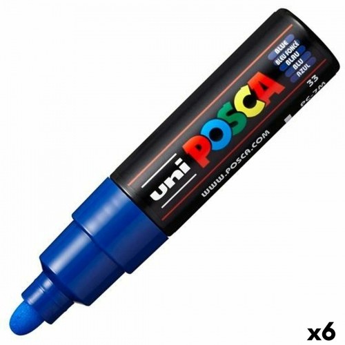 Marker POSCA PC-7M Blue (6 Units) image 1