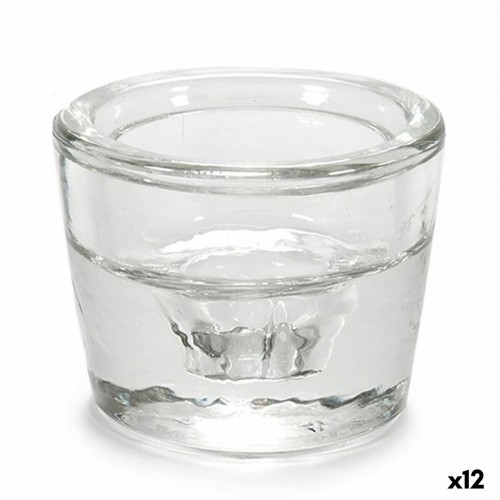 Candleholder Transparent Glass 6 x 4,3 x 6 cm (12 Units) image 1