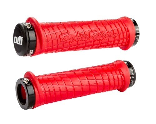 Stūres rokturi ODI Troy Lee Designs Signature MTB Lock-On Red/Black image 1