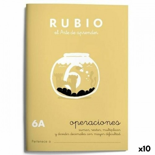Тетрадь по математике Rubio Nº 6A A5 испанский 20 Листья (10 штук) image 1