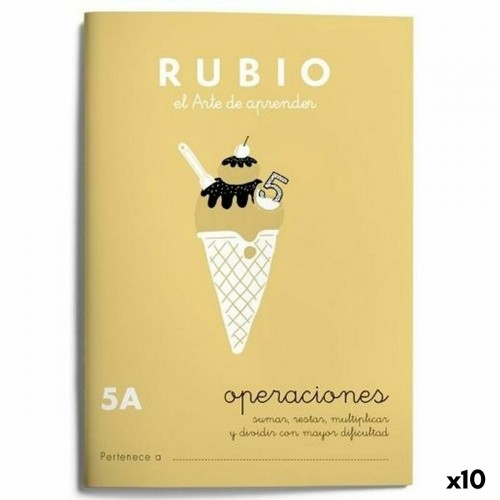 Тетрадь по математике Rubio Nº 5A A5 испанский 20 Листья (10 штук) image 1