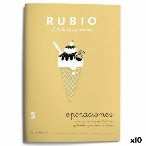 Matemātikas piezīmju grāmatiņa Rubio  Nº 5 A5 Spāņu 20 Loksnes (10 gb.) image 1