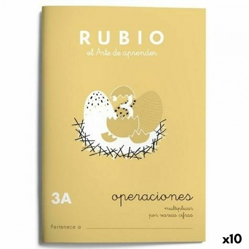 Тетрадь по математике Rubio Nº 3A A5 испанский 20 Листья (10 штук) image 1