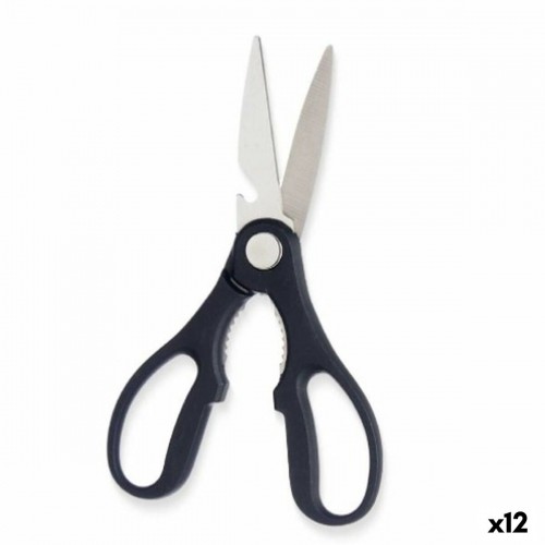 Scissors Black Silver Stainless steel 8,3 x 19,5 x 1,3 cm (12 Units) image 1