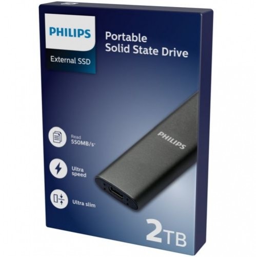 Philips External SSD 2TB Ultra speed Space grey image 1