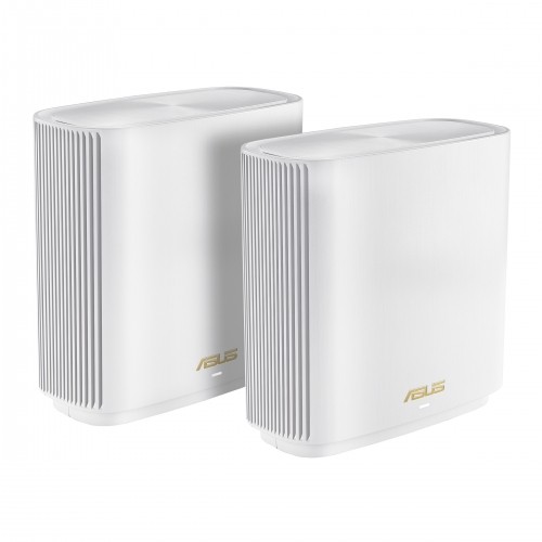 ASUS ZenWiFi AX XT9 WLAN Mesh Router 2er-Pack Weiß [WiFi 6 (802.11ax), Tri-Band, bis zu 7.800 Mbit/s] image 1