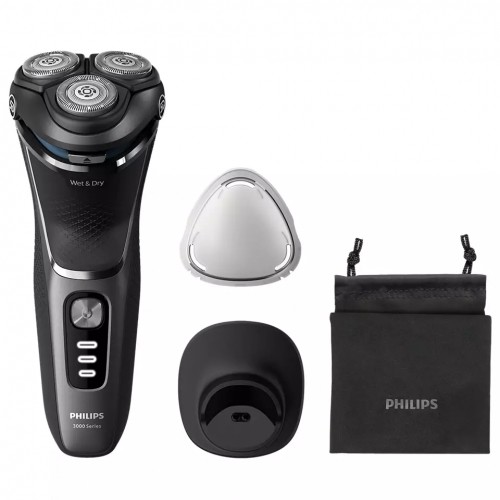 Philips Shaver Series 3000, Wet& Dry skuveklis (lādējams), melns - S3343/13 image 1