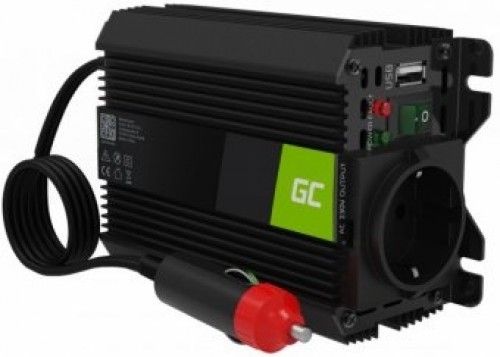 Greencell Green Cell Car Power Inverter Converter Strāvas pārveidotājs 12V to 230V / 150W / 300W Modified Sine Wave image 1