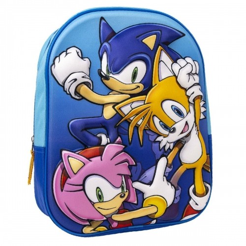 Школьный рюкзак 3D Sonic 25 x 31 x 9 cm Синий image 1