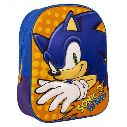 Школьный рюкзак 3D Sonic Оранжевый Синий 25 x 31 x 9 cm image 1