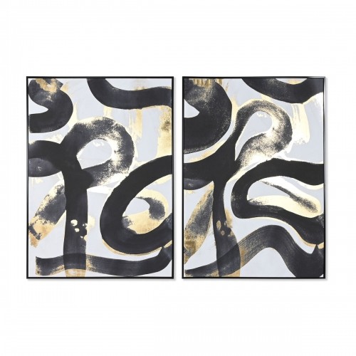 Painting Home ESPRIT Abstract Modern 103 x 4,5 x 143 cm (2 Units) image 1