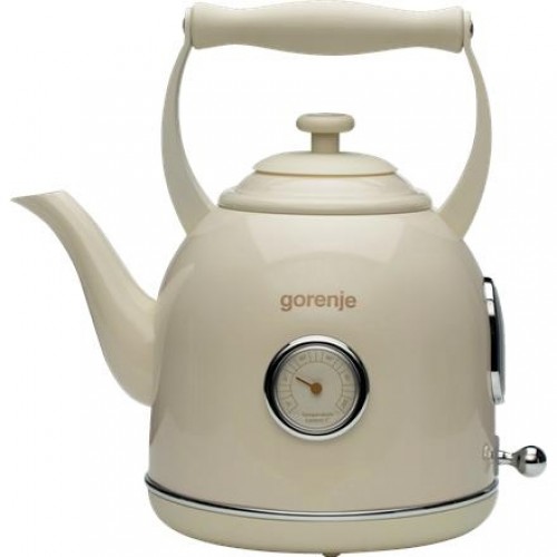 Gorenje Kettle K17CLIN Electric, 2000 W, 1.7 L, Plastic/Metal, 360° rotational base, Ivory image 1