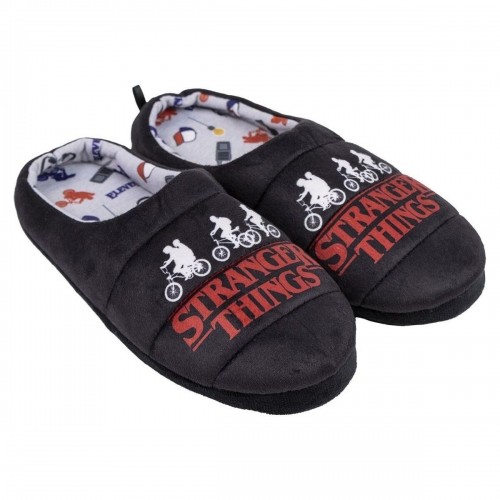 House Slippers Stranger Things Black image 1