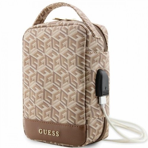 Guess Torba GUHBHGCFSEW Organizer brązowy|brown GCube Stripe image 1