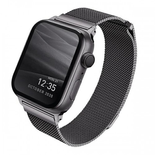 UNIQ pasek Dante Apple Watch Series 4|5|6|7|8|SE|SE2 42|44|45mm Stainless Steel grafitowy|graphite image 1