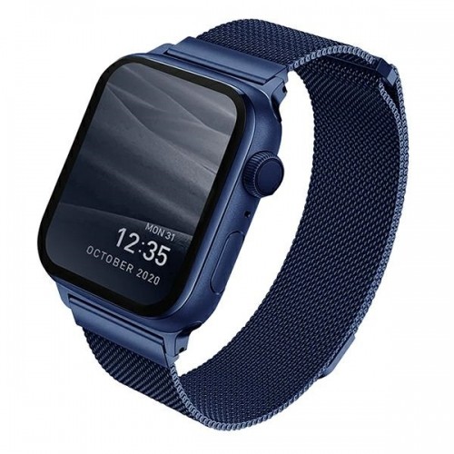 UNIQ pasek Dante Apple Watch Series 4|5|6|7|8|SE|SE2 38|40|41mm Stainless Steel niebieski|marine blue image 1