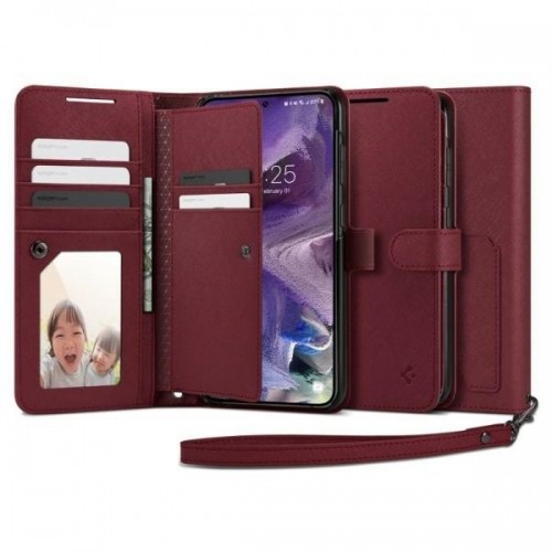 Spigen Wallet "S" Plus Sam S23+ S916 burgundowy|burgundy ACS05678 image 1