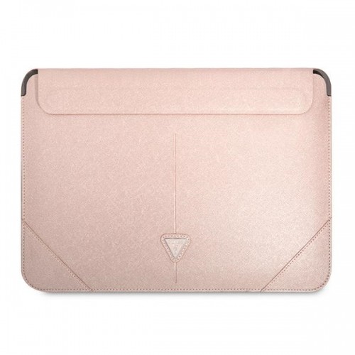 OEM Original GUESS Laptop Sleeve Saffiano Triangle Logo GUCS16PSATLP 16 inches pink image 1