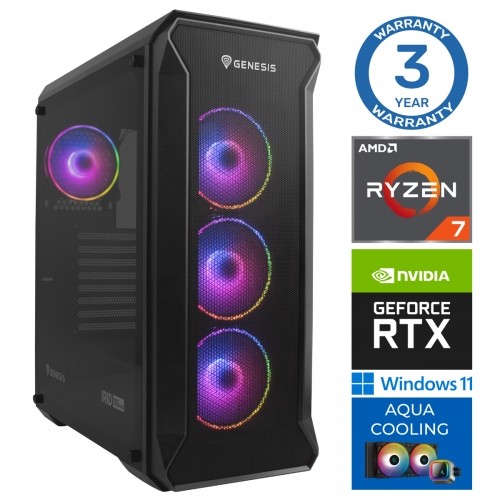 INTOP AQUA Ryzen 7 7700X 64GB DDR5 2TB SSD M.2 NVME+2TB RTX4070 12GB WIN11Pro image 1