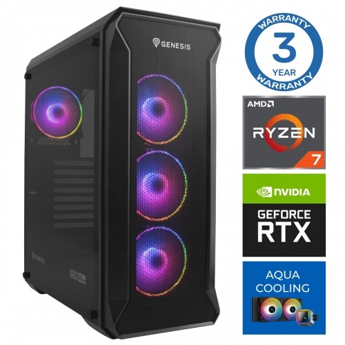 INTOP AQUA Ryzen 7 7700X 32GB DDR5 2TB SSD M.2 NVME+2TB RTX4070 12GB no-OS image 1