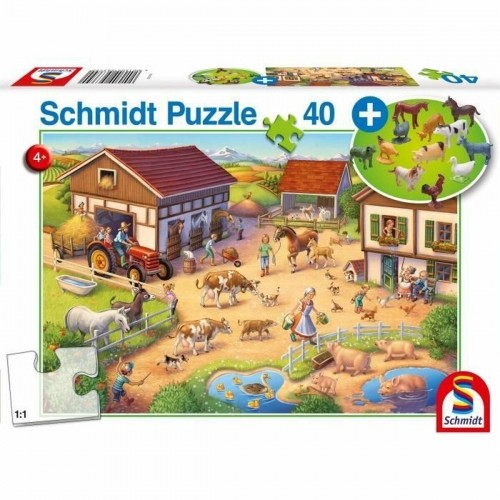 Puzle un domino komplekts Schmidt Spiele Ferma 40 Daudzums image 1
