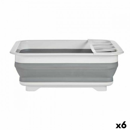 Kinvara Складная кухонная сушилка Белый Серый полипропилен TPR 37,9 x 29,3 x 12 cm (6 штук) image 1