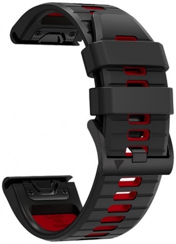 Tech-Protect watch strap IconBand Pro Garmin fenix 3/5X/3HR/5X Plus/6X/6X Pro/7X, black/red image 1