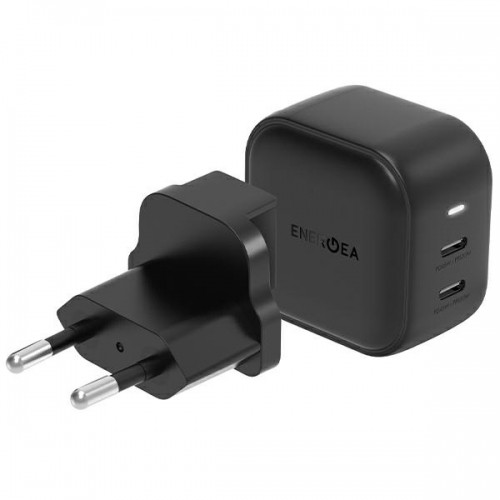 ENERGEA ład. siec. 2xUSB-C PD-PPS 45W 2C czarny|black US+EU Travelite GAN45 image 1