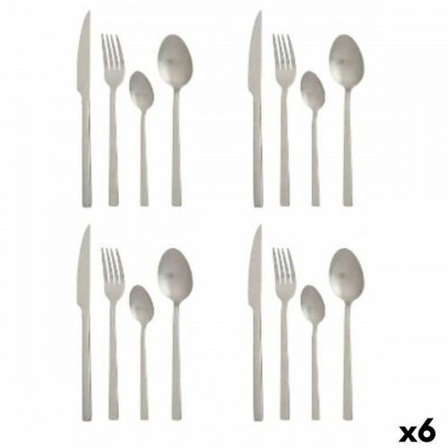 Cutlery Set Matt Silver Stainless steel (6 Units) image 1