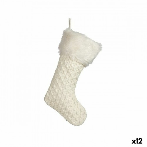 Christmas bauble Christmas Stocking White 28 x 4 x 46 cm (12 Units) image 1